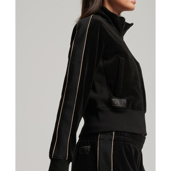Superdry Γυναικεία ζακέτα Code S Logo Velour Track Top